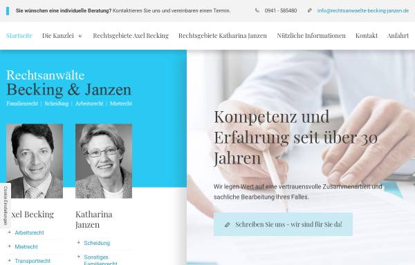Vorschau von www.rechtsanwaelte-becking-janzen.de, Becking & Janzen