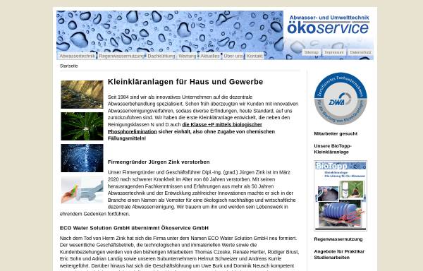 Vorschau von www.oekoservice.com, Abwasser- und Umwelttechnik Ökoservice GmbH