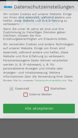 Vorschau der mobilen Webseite www.decker-vt.de, Gebr. Decker Verfahrenstechnik GmbH