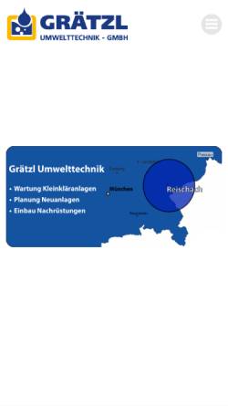Vorschau der mobilen Webseite www.graetzl.de, Grätzl Umwelttechnik und Anlagenbau, Inh. Lorenz Grätzl