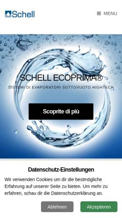 Vorschau der mobilen Webseite www.schell-gmbh.com, Schell GmbH & Co. KG