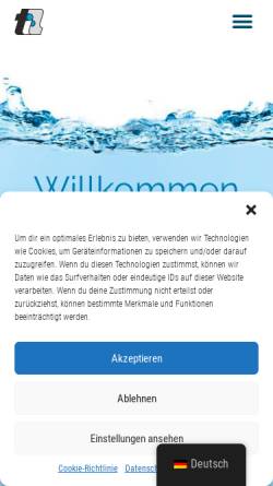 Vorschau der mobilen Webseite www.tia-abwasser.de, TIA Technologien zur Industrie-Abwasser-Behandlung GmbH