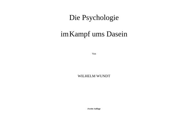 Vorschau von www.philosophiebuch.de, Die Psychologie im Kampf ums Dasein