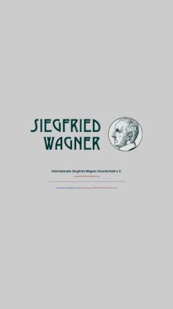 Vorschau der mobilen Webseite www.siegfried-wagner.org, Internationale Siegfried Wagner Gesellschaft e.V.