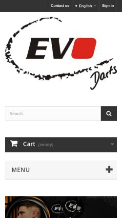 Vorschau der mobilen Webseite www.evo-darts.de, Evolution Dartmanufaktur