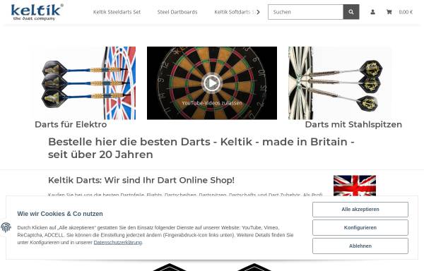 Vorschau von www.keltik.de, Keltik - The Dart Company