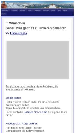 Vorschau der mobilen Webseite www.haxentest.de, Haxentest