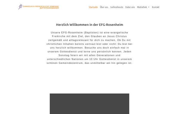 Vorschau von www.efg-ro.de, Evangelisch-Freikirchliche Gemeinde Rosenheim