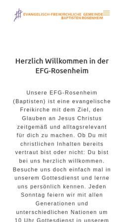 Vorschau der mobilen Webseite www.efg-ro.de, Evangelisch-Freikirchliche Gemeinde Rosenheim