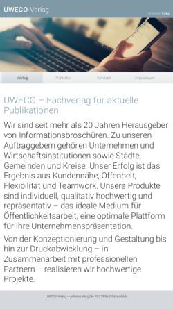 Vorschau der mobilen Webseite www.uweco.de, UWECO-Verlag