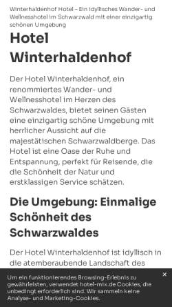 Vorschau der mobilen Webseite winterhaldenhof.de, Hotel-Café Winterhaldenhof