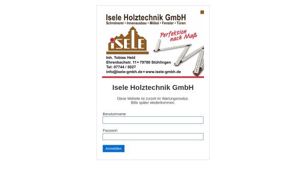 Vorschau von www.isele-gmbh.de, Schreinerei Isele GmbH