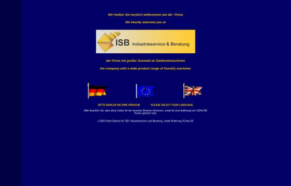 Vorschau von www.isb-gieboldehausen.de, ISB Industrieservice und Beratung - Dieter Bartschfür