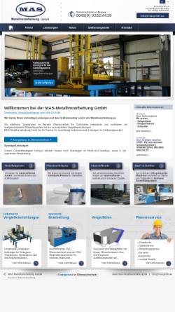 Vorschau der mobilen Webseite www.mas-metallverarbeitung.de, MAS Metallverarbeitung GmbH