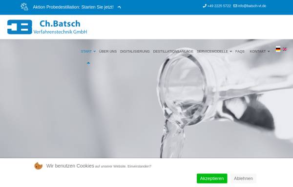 Vorschau von www.batsch-verfahrenstechnik.de, Jürgen Batsch - Maschinenbau Apparatebau