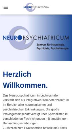Vorschau der mobilen Webseite www.neuropsychiatricum.de, Neuropsychiatricum