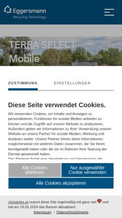 Vorschau der mobilen Webseite www.terra-select.de, Terra Select Siebmaschinen GmbH & Co. KG