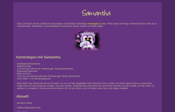 Vorschau von www.samantha-kartenlegen.de, Samantha