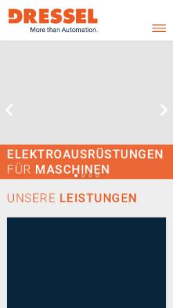Vorschau der mobilen Webseite www.dressel.de, Dressel GmbH
