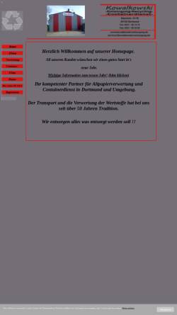 Vorschau der mobilen Webseite www.kowalkowski-entsorgung.de, Kowalkowski Altpapierverwertung und Containerdienst