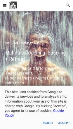 Vorschau der mobilen Webseite www.bora-consulting.com, Bora Consulting - Dr. phil. Ralf Borlinghaus