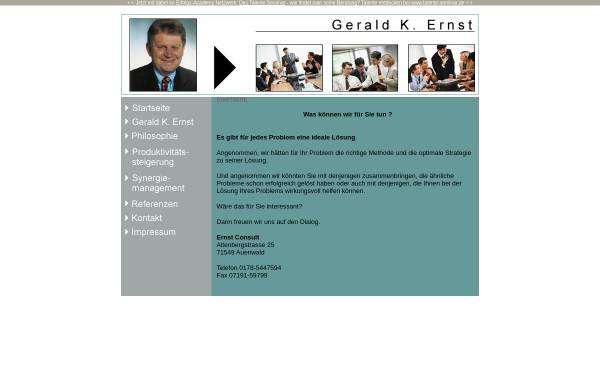 Vorschau von www.gerald-ernst.de, Ernst Consult - Gerald K. Ernst
