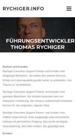 Vorschau der mobilen Webseite rychiger.info, Rychiger Executive Support