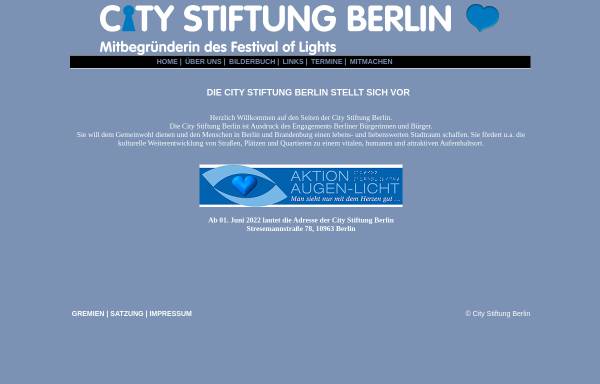 Vorschau von www.city-stiftung.de, City Stiftung Berlin