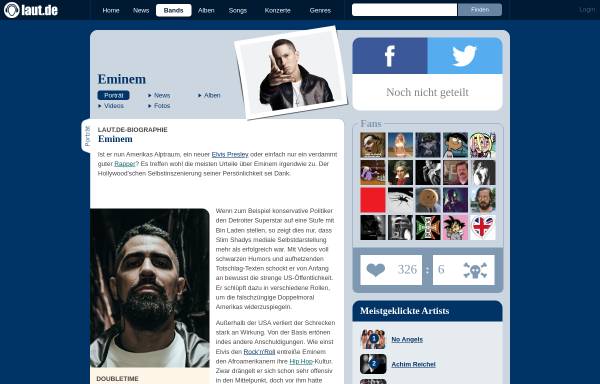 Vorschau von www.laut.de, Eminem Starporträt (von laut.de)