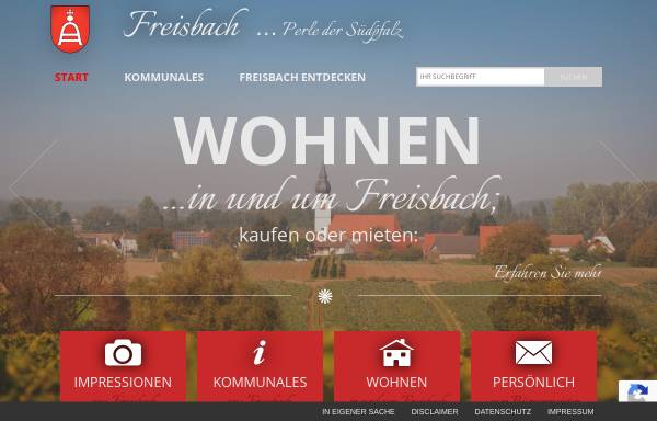 Vorschau von www.freisbach.de, Gemeinde Freisbach