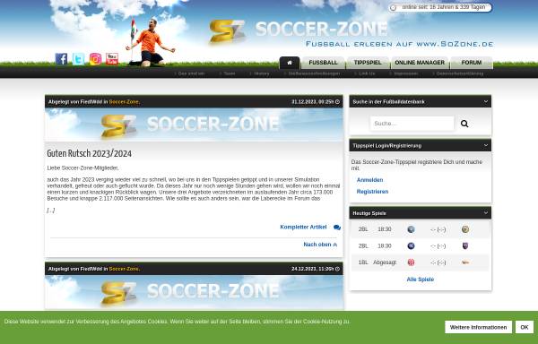 Vorschau von www.sozone.de, Soccer-Zone