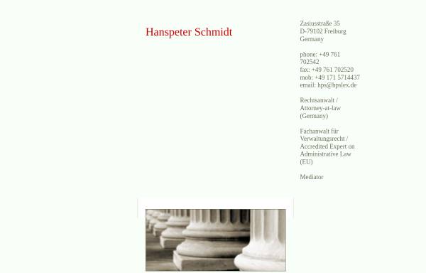 Vorschau von www.hpslex.de, Rechtsanwalt Hanspeter Schmidt