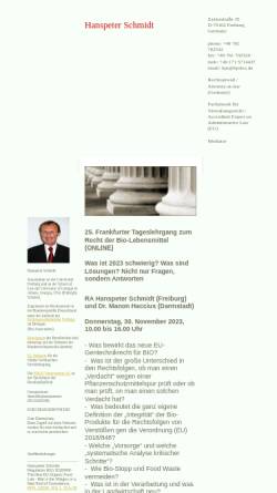 Vorschau der mobilen Webseite www.hpslex.de, Rechtsanwalt Hanspeter Schmidt