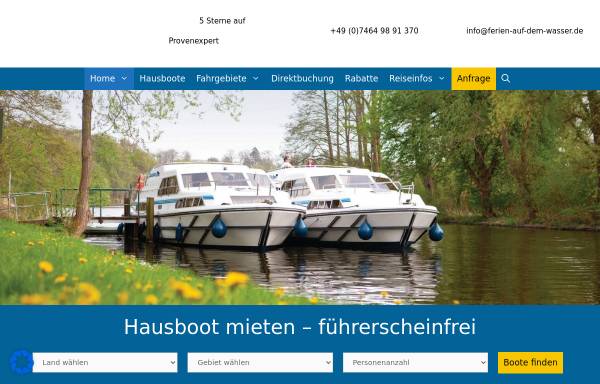 Vorschau von www.ferien-auf-dem-wasser.de, Ferien auf dem Wasser, Inh. Ingrid Bornhoffer