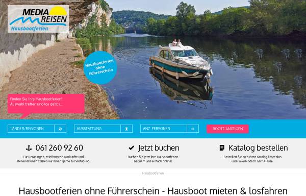 Vorschau von www.hausbootferien.ch, Media Reisen