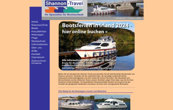 Vorschau von www.shannon-travel.de, Shannon-Travel