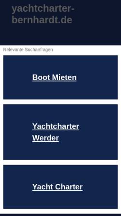 Vorschau der mobilen Webseite www.yachtcharter-bernhardt.de, Yachtcharter Bernhardt