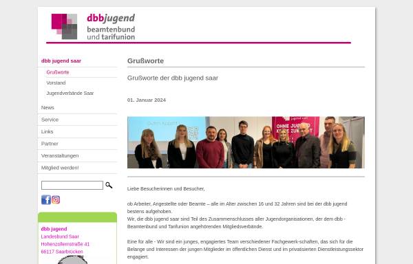 Vorschau von cms.dbbj.saarland, DBB Jugend Deutscher Beamtenbund