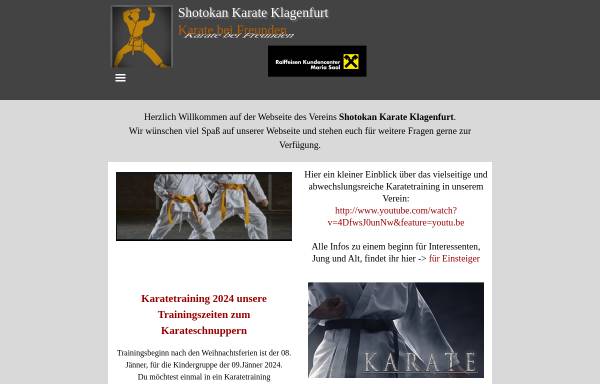 Vorschau von www.karate-klagenfurt.at, Shotokan Karate Klagenfurt