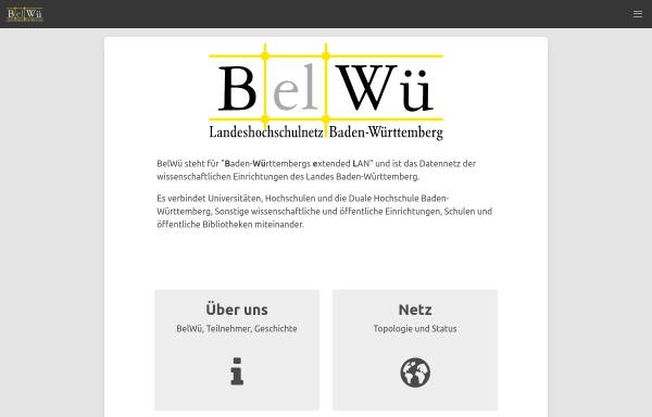 Vorschau von www.belwue.de, BelWü - Landeshochschulnetz