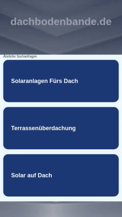 Vorschau der mobilen Webseite dachbodenbande.de, Dachbodenbande