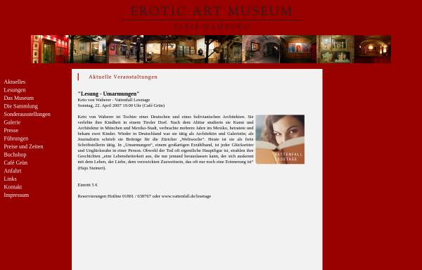 Vorschau von www.eroticartmuseum.de, Erotic Art Museum Paris-Hamburg