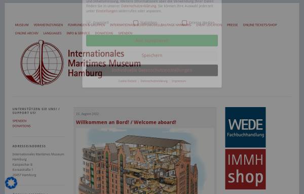 Vorschau von www.imm-hamburg.de, Internationales Maritimes Museum