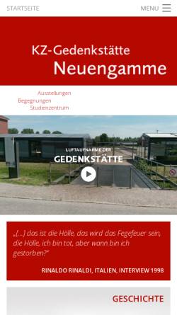 Vorschau der mobilen Webseite www.kz-gedenkstaette-neuengamme.de, KZ-Gedenkstätte Neuengamme