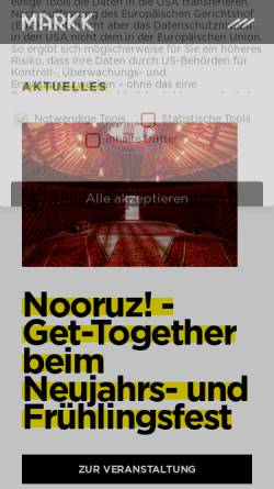 Vorschau der mobilen Webseite markk-hamburg.de, Museum am Rothenbaum- Kulturen und Künste der Welt / MARKK