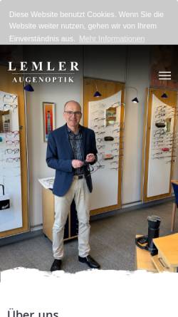 Vorschau der mobilen Webseite www.augenoptik-lemler.de, Augenoptik-Lemler