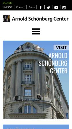 Vorschau der mobilen Webseite www.schoenberg.at, Arnold Schönberg Center