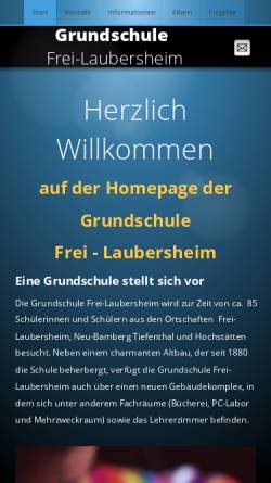 Vorschau der mobilen Webseite www.grundschule-frei-laubersheim.de, Grundschule Frei-Laubersheim