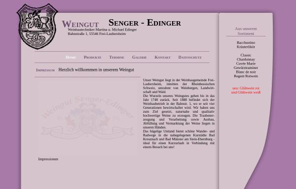 Vorschau von www.weingut-senger-edinger.de, Weingut Senger-Edinger