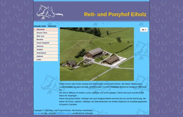 Vorschau von www.reithof-eiholz.ch, Reit- und Ponyhof Eiholz
